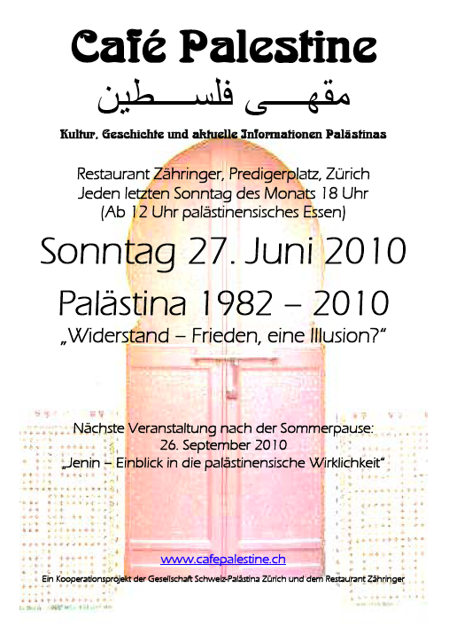 Café Palestine 27. Juni 2010